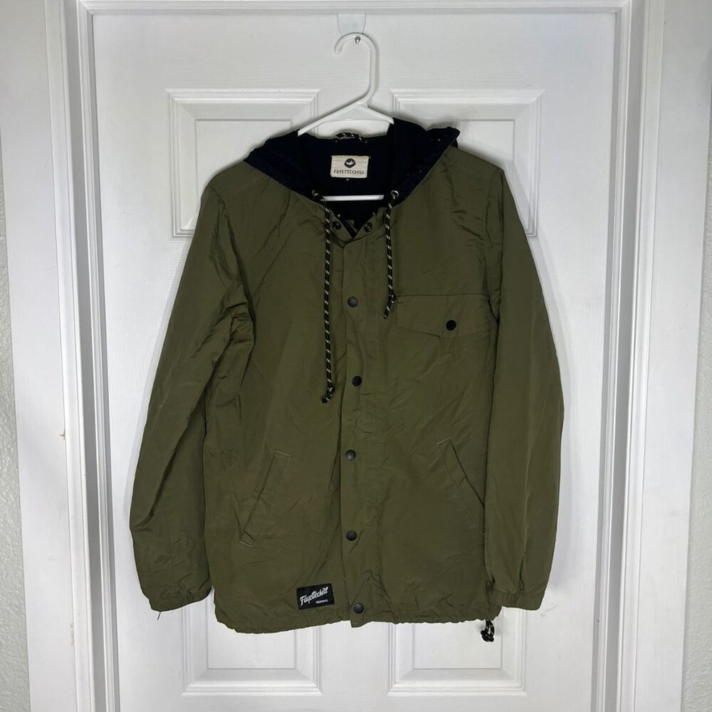Fayettechill Men’s Small Windbreaker Jacket, Olive Green